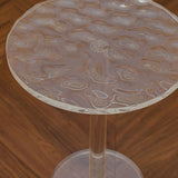 Pedestal 20" Tall End Table Round Clear Acrylic Sofa Side Accent Table Clearhalo 'Coffee & Accent Tables' 'End & Side Tables' 'end_side_tables' 'furn' 'furn_end_side_tables' 'Furniture' 'Living Room Furniture' 1200x1200_40a326da-9e54-497b-8bb6-a6edd4ca20f7