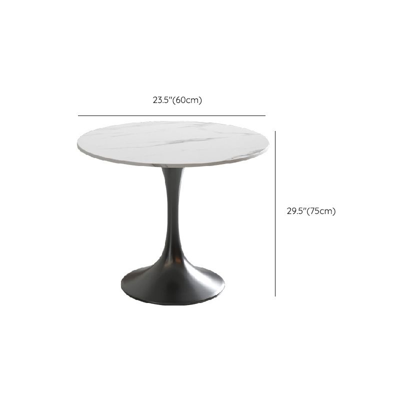 Modern Round Dining Table for Kitchen White Table with Metal Base Clearhalo 'Dining Tables & Seating' 'Dining Tables' 'dining_table' 'furn' 'furn_dining_table' 'Furniture' 'Kitchen & Dining Furniture' 1200x1200_40a5f187-de73-408f-acb4-397e4e329ebc