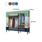Contemporary Style Wardrobe Steel 1-Door Wardrobe Closet with Shelves