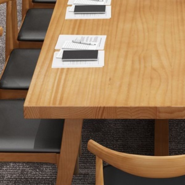 Solid Wood Industrial Rectangle Table Wood Top Indoor Table with Trestle Clearhalo ' dining_table' 'Dining Tables & Seating' 'Dining Tables' 'furn' 'furn_dining_table' 'Furniture' 'furniture_dining_table' 'Kitchen & Dining Furniture' 'kitchen&dining_furn' 'kitchen' 'kitchen_dining_table' 1200x1200_40a717fc-23f6-4e77-bfa1-09ca2f155926