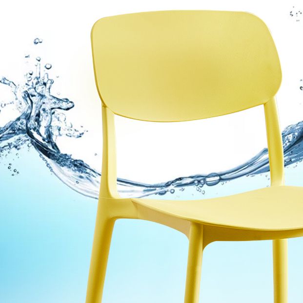 Modern Style Open Back Chair Kitchen Armless Chair with Plastic Legs Clearhalo 'Dining Chairs' 'Dining Tables & Seating' 'dining_chair' 'furn' 'furn_dining_chair' 'Furniture' 'furniture_dining_chair' 'Kitchen & Dining Furniture' 1200x1200_40a75925-c420-4175-91ad-188387bec6ce