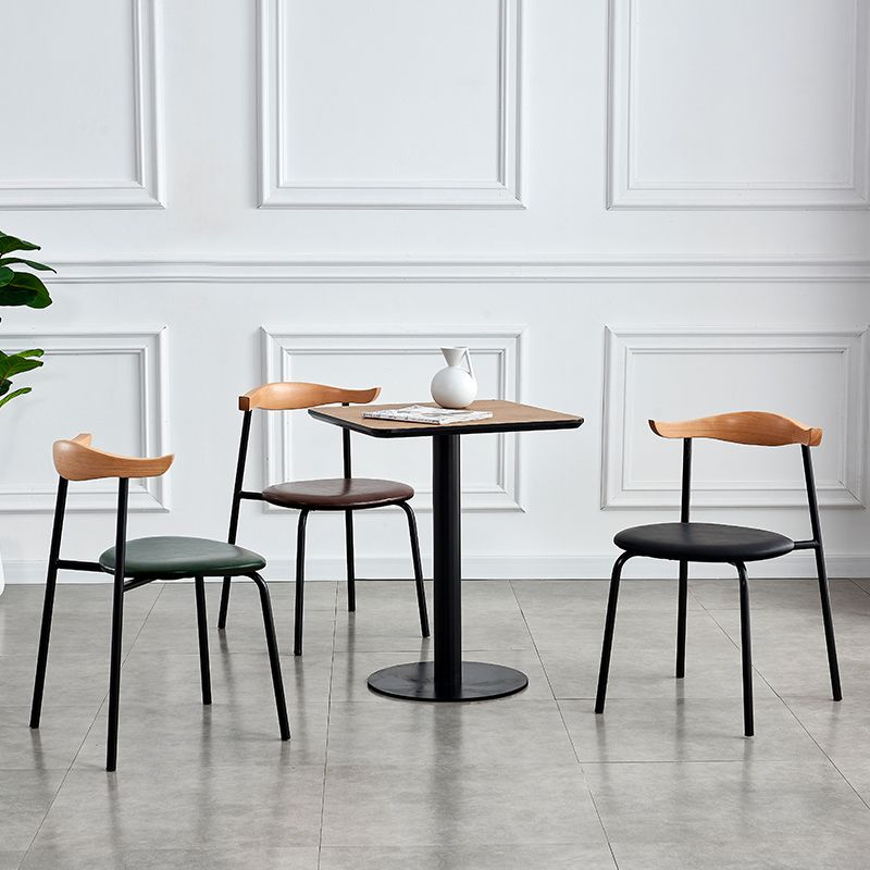 Contemporary Metal Dining Room Chairs Armless Open Back Dining Side Chair for Home Use Clearhalo ' kitchen&dining_furn' 'Dining Chairs' 'Dining Tables & Seating' 'dining_chair' 'furn' 'furn_dining_chair' 'Furniture' 'furniture_dining_chair' 'Kitchen & Dining Furniture' 'kitchen' 1200x1200_40a77d46-a970-4978-87f4-a42f7b356988