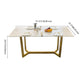 Scandinavian Metal Base Dining Table Rectangle Formal Dinette Set for Dining Room Clearhalo 'Dining Room Sets' 'Dining Tables & Seating' 'dining_room_set' 'furn' 'furn_dining_room_set' 'Furniture' 'furniture_dining_room_set' 'Kitchen & Dining Furniture' 'kitchen&dining_furn' 'kitchen' 1200x1200_40a9e507-bb6a-4f74-9fe7-d161238f77ca