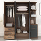 Contemporary Wardrobe Armoire Engineered Wood Wardrobe Closet
