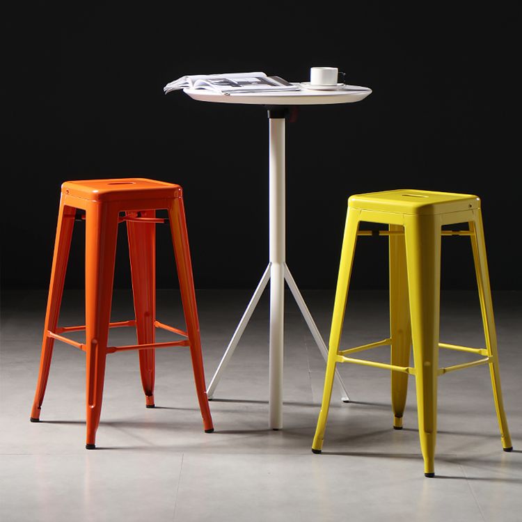 Industrial Style Bar-stool Metal Counter Bar Stool for Kitchen Clearhalo 'Bar Furniture' 'Bar Stools' 'bar_stools' 'furn' 'furn_bar_stools' 'Furniture' 'Kitchen & Dining Furniture' 1200x1200_40ad0a4e-ce04-406a-a1eb-19daf544aa62