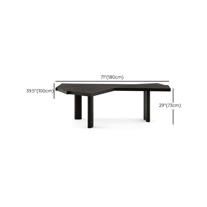 Parsons Wooden Writing Desk Black 28.7 "Distano da ufficio alto
