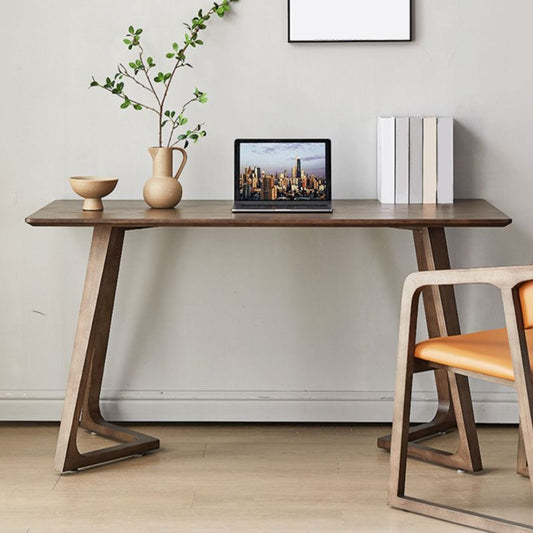 Moderner 29,53-Zoll großer Schreibtisch Massivholzkrümmte Büro Schreibtisch