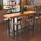 Table de comptoir rectangulaire en bois de style industriel, pour la maison