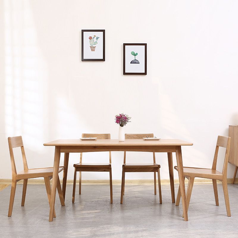 Modern Rectangle Dining Table Solid Wood Dining Table with 4 Legs for Home Use Clearhalo ' dining_table' 'Dining Tables & Seating' 'Dining Tables' 'furn' 'furn_dining_table' 'Furniture' 'furniture_dining_table' 'Kitchen & Dining Furniture' 'kitchen&dining_furn' 'kitchen' 'kitchen_dining_table' 1200x1200_40b019a6-dbdd-4ee5-a483-8b6a00a7230e
