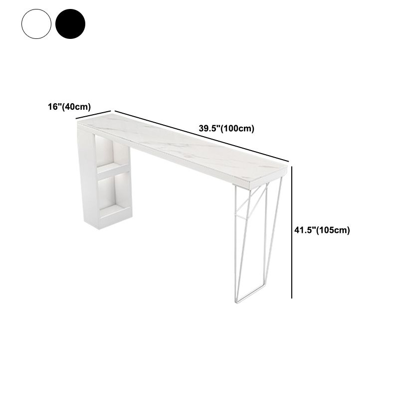 Tavolo da pranzo moderno rettangolo tavolo da cocktail in altezza con base di metallo