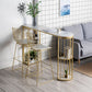 White and Black Glam Style Table in Faux Marble and Metal Coffe Shop Bar Table Clearhalo 'Bar Furniture' 'Bar Tables' 'bar_tables' 'furn' 'furn_bar_tables' 'Furniture' 'furniture_bar_tables' 'Kitchen & Dining Furniture' 1200x1200_40b18f8c-246d-439f-a6f3-7de575bba8c5