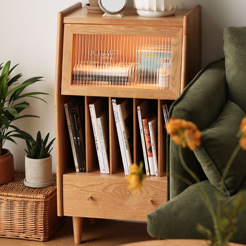 Tavolo d'angolo contemporaneo largo da 12 "tavolino a 4 gambe in legno massiccio