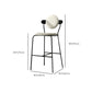 Tabourets de bar blanc rembourrés avec cadre noir tabouret intérieur contemporain