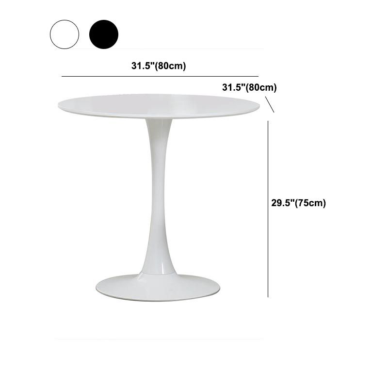 Round Tulip Base Dining Table Modern Engineered Wood Dining Room Table