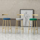 Glam Style Backrest Counter Stool Iron Cafe Bar Stool with Velvet Cushion and Pedal Clearhalo 'Bar Furniture' 'Bar Stools' 'bar_stools' 'furn' 'furn_bar_stools' 'Furniture' 'furniture_bar_stools' 'Kitchen & Dining Furniture' 1200x1200_40b58780-32e8-4b16-a524-cab5ac2d538e