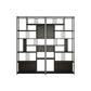 Metal Rectangle Open Bookcase Scandinavian Home Office Etagere Bookcase