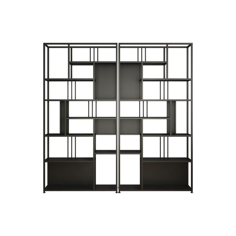 Metal Rectangle Open Bookcase Scandinavian Home Office Etagere Bookcase