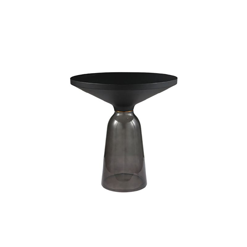 Modernism Pedestal 1 Single Coffee Table Round Glass Cocktail Table Clearhalo 'Coffee & Accent Tables' 'Coffee Tables' 'coffee_tables' 'furn' 'furn_coffee_tables' 'Furniture' 'Living Room Furniture' 1200x1200_40b7a412-80ea-4077-8713-6826d3817080