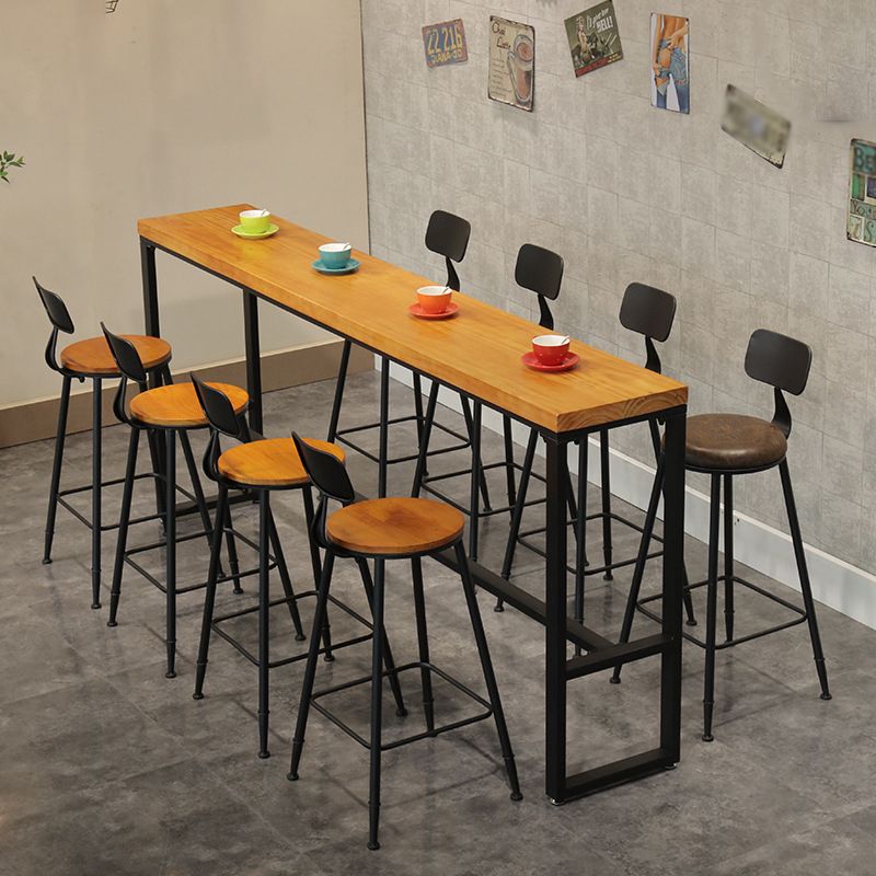 Industrial Bar and Counter Stool Low Back Stool with 4 Metal Legs Clearhalo 'Bar Furniture' 'Bar Stools' 'bar_stools' 'furn' 'furn_bar_stools' 'Furniture' 'furniture_bar_stools' 'Kitchen & Dining Furniture' 1200x1200_40b8a350-3833-4b77-aadb-630b394747d4