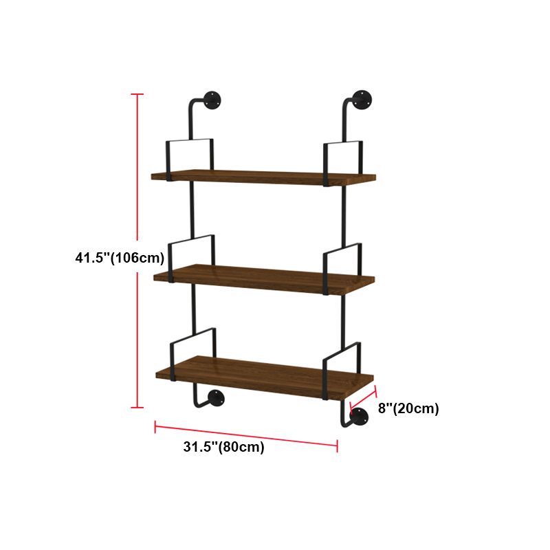 9.87"W Bookshelf Contemporary Style Wall Mounted Bookcase for Home Study Room