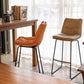 Modern PU Upholstery Bar Stool Low Back Arm-less Counter-height Indoor Stool Clearhalo 'Bar Furniture' 'Bar Stools' 'bar_stools' 'furn' 'furn_bar_stools' 'furniture_bar_stools' 'Kitchen & Dining Furniture' 'kitchen&dining_furn' 'kitchen' 'kitchen_furn' Furniture' 1200x1200_40b95d49-1a9f-47bb-87ae-d11f844d5369