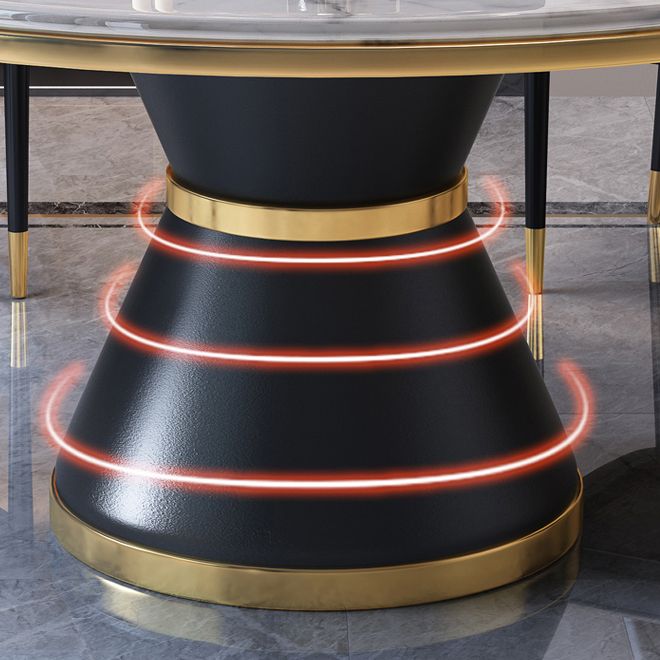 Marble Dining Table Luxury Style Single Pedestal Base Round Table for Home Clearhalo ' dining_table' 'Dining Tables & Seating' 'Dining Tables' 'furn' 'furn_dining_table' 'Furniture' 'furniture_dining_table' 'Kitchen & Dining Furniture' 'kitchen&dining_furn' 'kitchen' 'kitchen_dining_table' 1200x1200_40ba0890-db98-4e1f-bdce-11052869d5e3