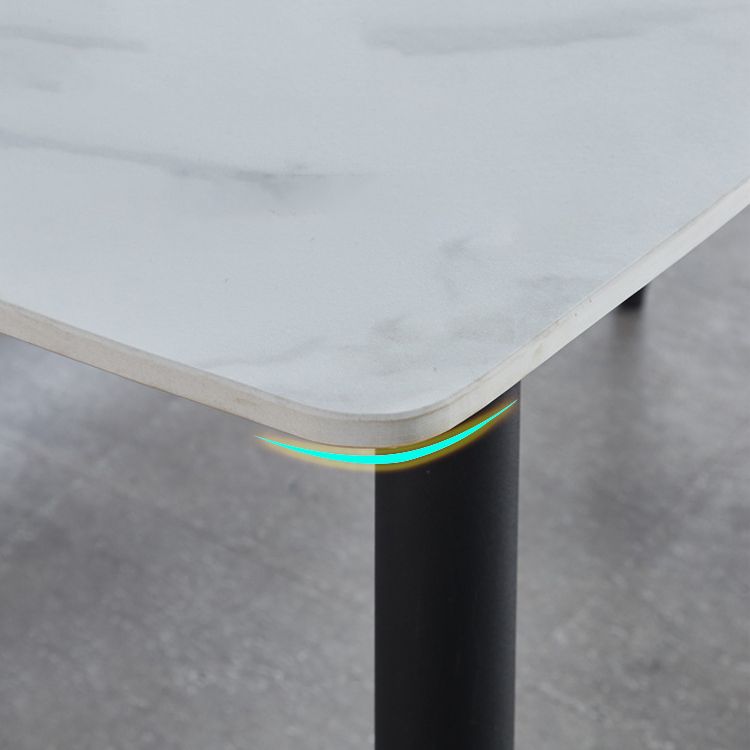 Minimalist Style Table Set with Sintered Stone Dining Table and Padded Chairs Clearhalo 'Dining Room Sets' 'Dining Tables & Seating' 'dining_room_set' 'furn' 'furn_dining_room_set' 'Furniture' 'furniture_dining_room_set' 'Kitchen & Dining Furniture' 'kitchen&dining_furn' 'kitchen' 1200x1200_40bb255f-de4c-45be-9d38-755a77e00e06