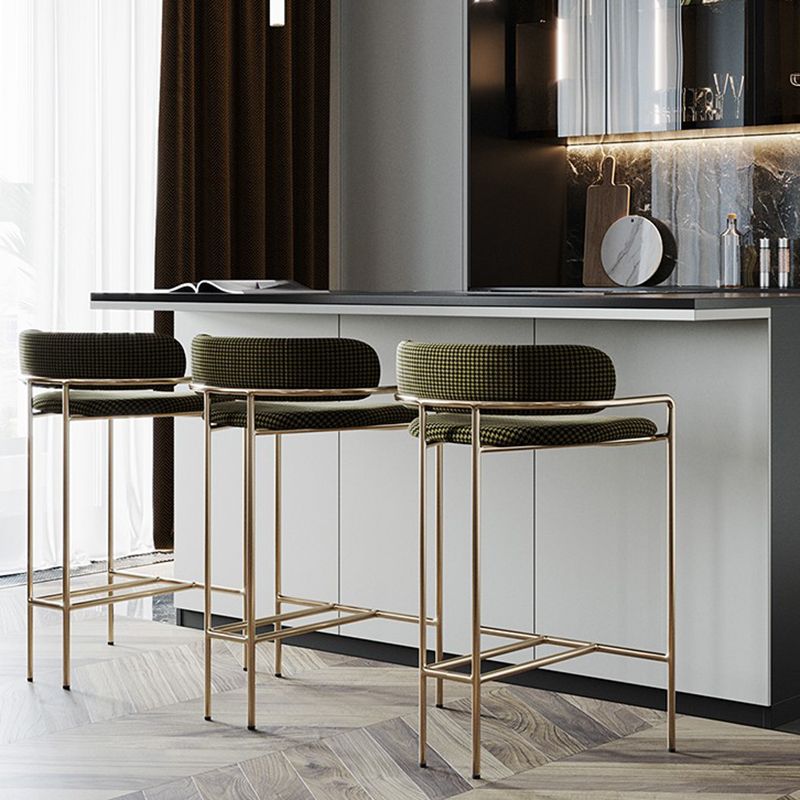 Modern Indoor Upholstered Bar Stool Low Back Footrest Counter Stool Clearhalo 'Bar Furniture' 'Bar Stools' 'bar_stools' 'furn' 'furn_bar_stools' 'Furniture' 'Kitchen & Dining Furniture' 1200x1200_40bb4893-08cb-4981-8fb5-d9053c2d2a42