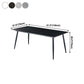 Rectangle Traditional Luxury Table Sintered Stone Table with 4 Black Legs Clearhalo ' dining_table' 'Dining Tables & Seating' 'Dining Tables' 'furn' 'furn_dining_table' 'Furniture' 'furniture_dining_table' 'Kitchen & Dining Furniture' 'kitchen&dining_furn' 'kitchen' 'kitchen_dining_table' 1200x1200_40bb5ac0-0175-401b-a478-cba40058d3d0