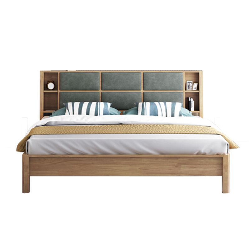 84.65 inch Wide Contemporary Bed Frame Rubberwood Bed with Storage Clearhalo 'Bedroom Furniture' 'Beds' 'furn' 'furn_beds' 'Furniture' 1200x1200_40be11a4-6cf7-4452-9429-0979c45b195b