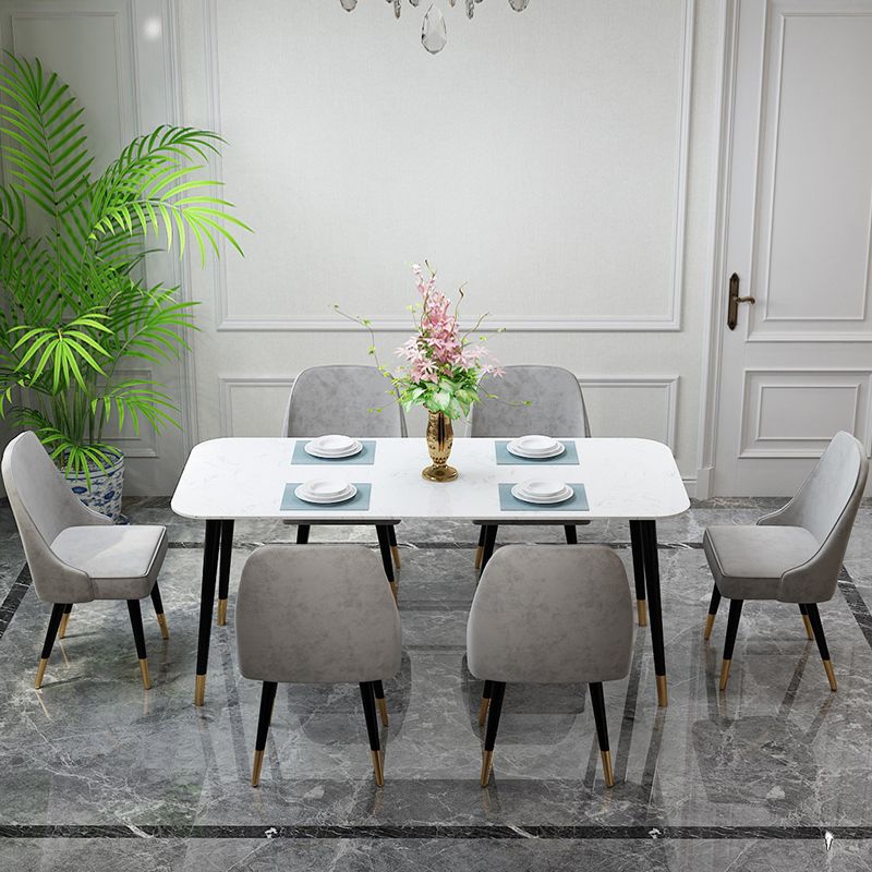 Set tavolo da pranzo contemporaneo Set da 1/2/7 pezzi per interni in pietra e ferro