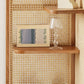 Contemporary Corner Bookshelf Wooden Closed Back Bookcase with Shelves