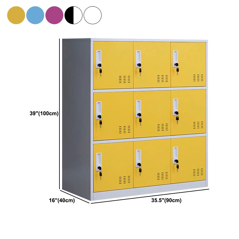 Metal Non-Hanging Cabinet Modern Storage Cabinet with Hinged Doors Clearhalo 'Armoires & Wardrobes' 'armoires_wardrobes' 'Bedroom Furniture' 'furn' 'furn_armoires_wardrobes' 'Furniture' 1200x1200_40c179d2-4871-468a-9d59-751a89b41efc