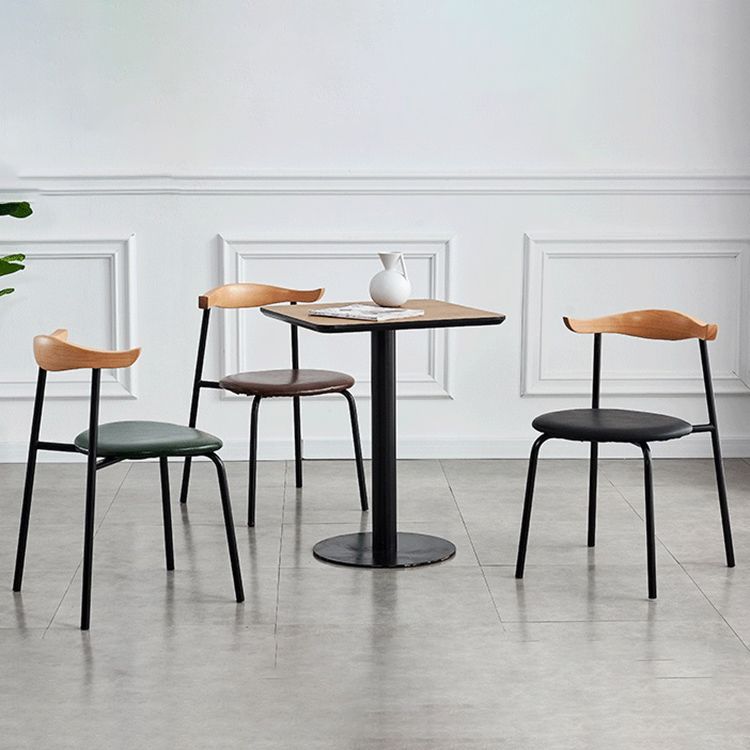 Contemporary Metal Dining Room Chairs Armless Open Back Dining Side Chair for Home Use Clearhalo ' kitchen&dining_furn' 'Dining Chairs' 'Dining Tables & Seating' 'dining_chair' 'furn' 'furn_dining_chair' 'Furniture' 'furniture_dining_chair' 'Kitchen & Dining Furniture' 'kitchen' 1200x1200_40c2212b-4ca6-4ea5-8047-4bb7b517150f