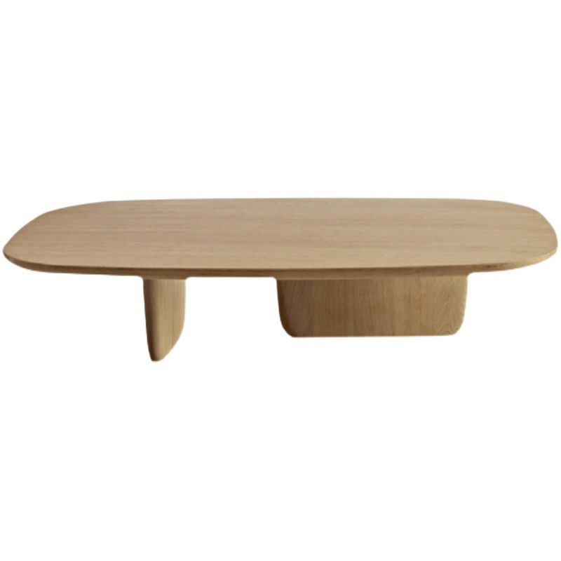 Skandinavischer 1 einzelner Couchtisch aus Holz, rechteckiger Cocktailtisch