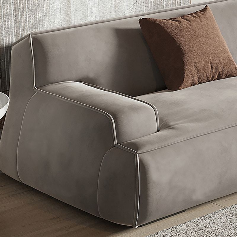 Grey Contemporary Leather Match Pillow Top Arm Standard Sofa for Living Room Clearhalo 'furn' 'furn_sofas' 'Furniture' 'furniture_sofas' 'kitchen' 'kitchen_sofas' 'Living Room Furniture' 'Sofa' 'sofas' 1200x1200_40c3784a-8919-4f75-adcf-1bb5d15c344e