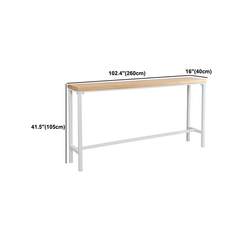 Industrial Rectangle Solid Wood Bar Table Set 1/5/9 Pieces Counter Table with High Stools Clearhalo 'Bar Furniture' 'furn' 'furn_home_bar_bar_sets' 'Furniture' 'Home Bars & Bar Sets' 'home_bar_bar_sets' 'Kitchen & Dining Furniture' 1200x1200_40c3fc08-3830-4860-9ff9-55153f1ab3d6