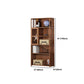 Modern Bamboo Bookshelf Brown Closed Back Shelf Bookcase With Cabinets