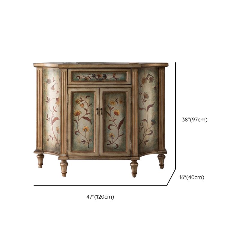 Mid-Century Modern Distressed Wood Storage Cabinet 1 - Door & 1 - Drawer Cabinet Clearhalo 'Cabinets & Chests' 'cabinets_chests' 'furn' 'furn_cabinets_chests' 'Furniture' 'Living Room Furniture' 1200x1200_40c6023d-8e40-4b62-a1ff-15f8a4d21b1f