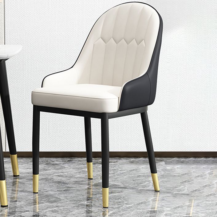 Scandinavian Indoor Arm Chair Metal Upholstered Parsons Dining Room Chair Clearhalo ' kitchen&dining_furn' 'Dining Chairs' 'Dining Tables & Seating' 'dining_chair' 'furn' 'furn_dining_chair' 'Furniture' 'furniture_dining_chair' 'Kitchen & Dining Furniture' 'kitchen' 1200x1200_40c63358-b176-476d-aa4b-b86fc8eeb626