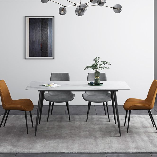 Rectangle Shape Industrial Style Dining Table Sintered Stone Fixed Table for Restaurant Clearhalo ' dining_table' 'Dining Tables & Seating' 'Dining Tables' 'furn' 'furn_dining_table' 'Furniture' 'furniture_dining_table' 'Kitchen & Dining Furniture' 'kitchen&dining_furn' 'kitchen' 'kitchen_dining_table' 1200x1200_40c70b91-e873-4d9b-b24e-1506b8d6f132
