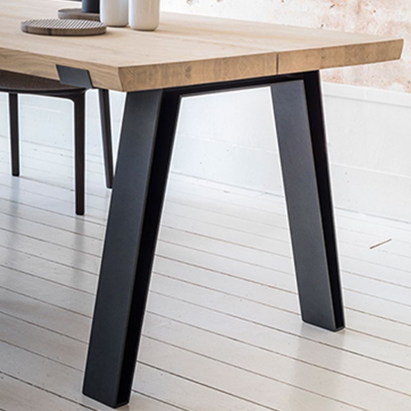 Rectangle Wood Color Dining Table Solid Wood Table Industrial with 4 Legs Clearhalo 'Dining Tables & Seating' 'Dining Tables' 'dining_table' 'furn' 'furn_dining_table' 'Furniture' 'furniture_dining_table' 'Kitchen & Dining Furniture' 'kitchen' 'kitchen_dining_table' 1200x1200_40c72573-b88a-471a-8355-c535aa2e505e