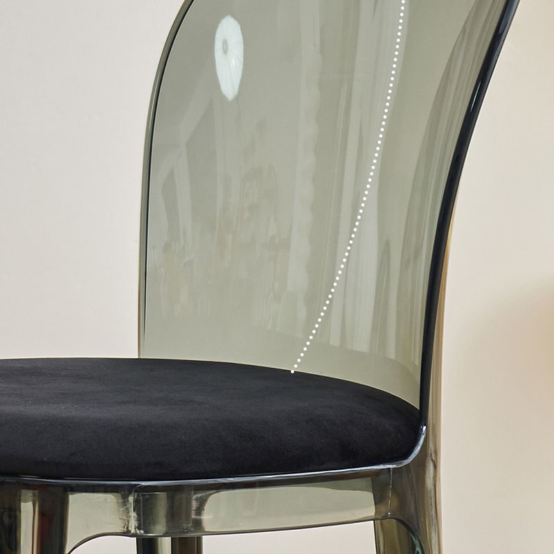 Eigentijdse eetkamerstoel Plastic vaste achterstoel voor eetkamer