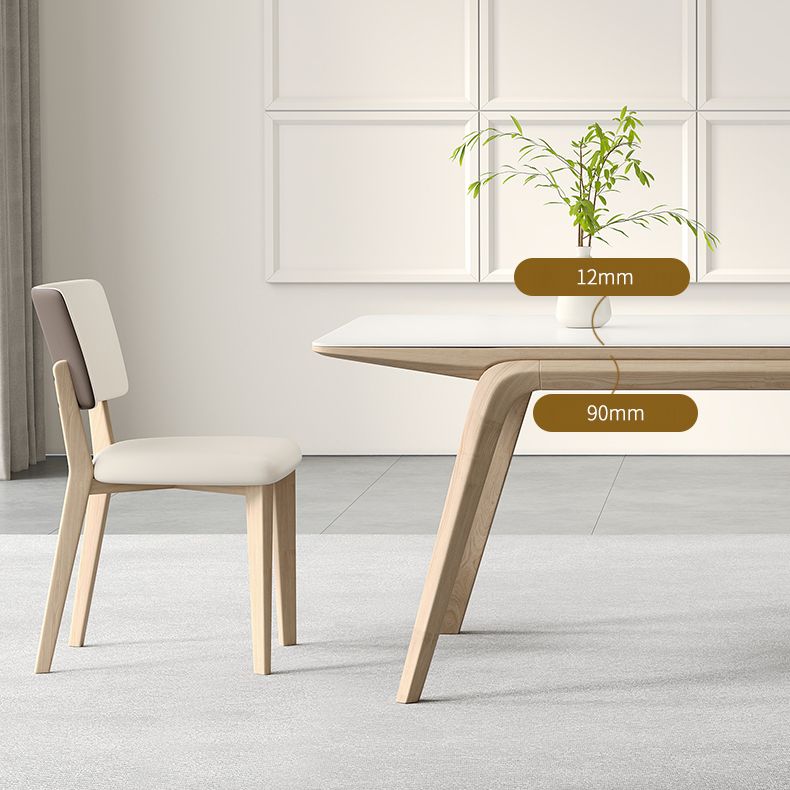 4フィートの白い石の上部長方形の現代的なダイニングテーブル