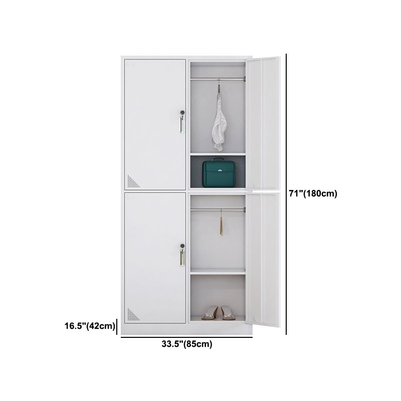 Contemporary Style Home Wardrobe Steel Wardrobe Closet with Doors