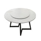 Round Double Pedestal Table Simplicity Style Dining Site Table with Turntable Clearhalo 'Dining Tables & Seating' 'Dining Tables' 'dining_table' 'furn' 'furn_dining_table' 'Furniture' 'Kitchen & Dining Furniture' 1200x1200_40cae551-d0d7-4b65-b9af-84804e0902ef