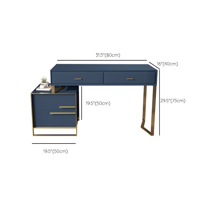 Set di vanità per campeggio con specchio blu per trucco glam