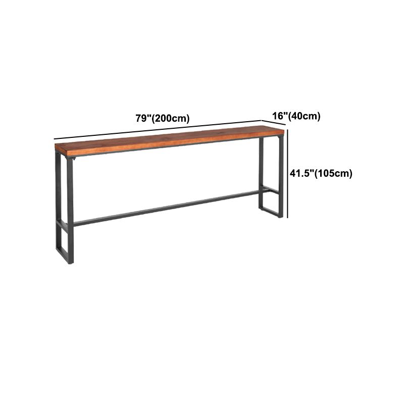 Juego de mesa de Bar Industrial de 1/6/9/11 piezas, mesa de mostrador rectangular de madera de pino con taburetes