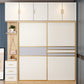Engineered Wood Wardrobe Armoire with Garment Rod Modern Wardrobe Cabinet