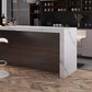 Rectangle Modem & Contemporary Stone Pub Bar Table for Living Room